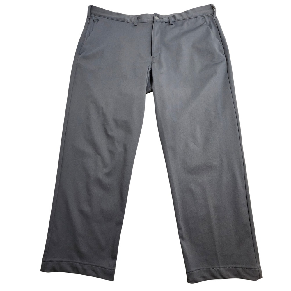 Lands' End Traditional Fit Pants Mens 42x30 Charcoal Grey Polyester 543961
